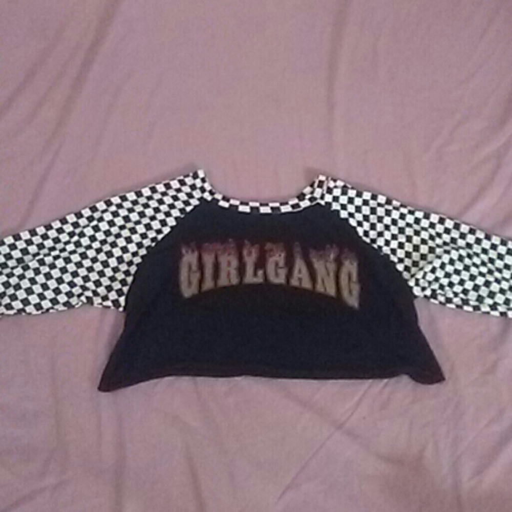 A cropped long sleeve